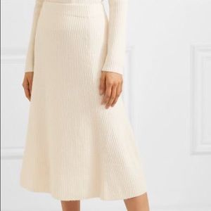MAJE JESSY RIBBED KNIT MIDI SKIRT SMALL